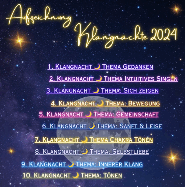 Aufzeichnung der 10 Klangnächte